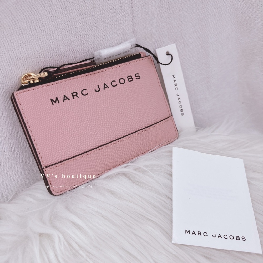 NWT Marc Jacobs Saffiano Leather Top Zip Card Holder Rose Pink M0015056 - Picture 3 of 8